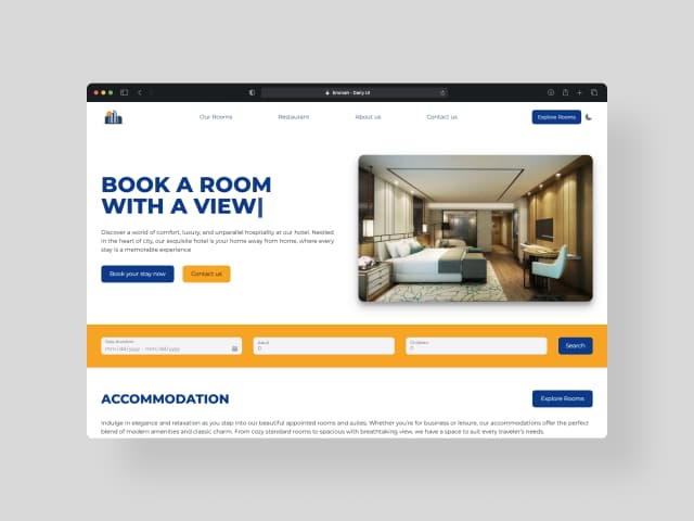 Hotel - Mock Website
